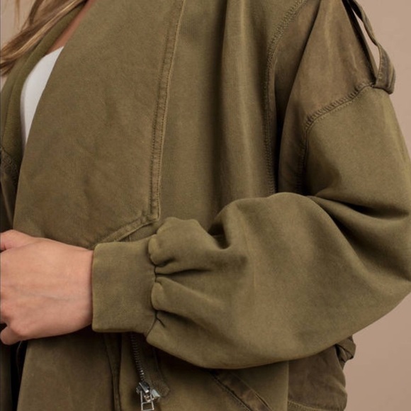 Free People Oversized olive Langdon look jacket S - Picture 3 of 10